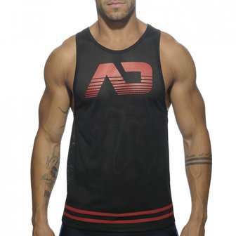 AD492 FETISH AD MESH TANK TOP RED