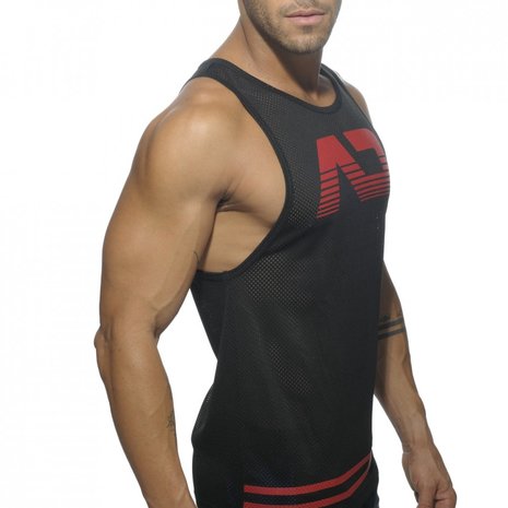 AD492 FETISH AD MESH TANK TOP RED