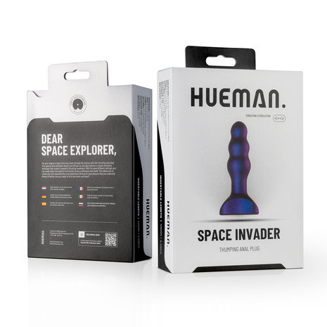 Hueman - Space Invader Vibrerende Buttplug