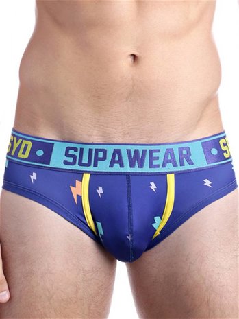 Supawear Sprint Thunda Brief Underwear Blue Lightning